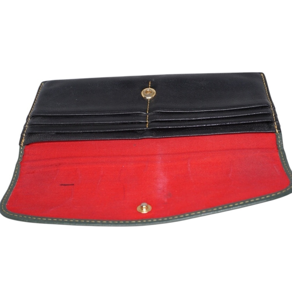 Dooney & Bourke Sophie Slim Green and Black Leather Wallet - Picture 4 of 8